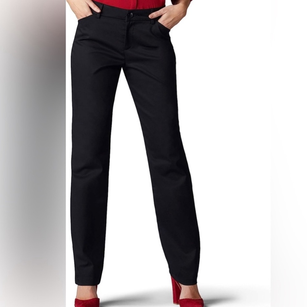 Lee wrinkle free relaxed fit straight leg pants